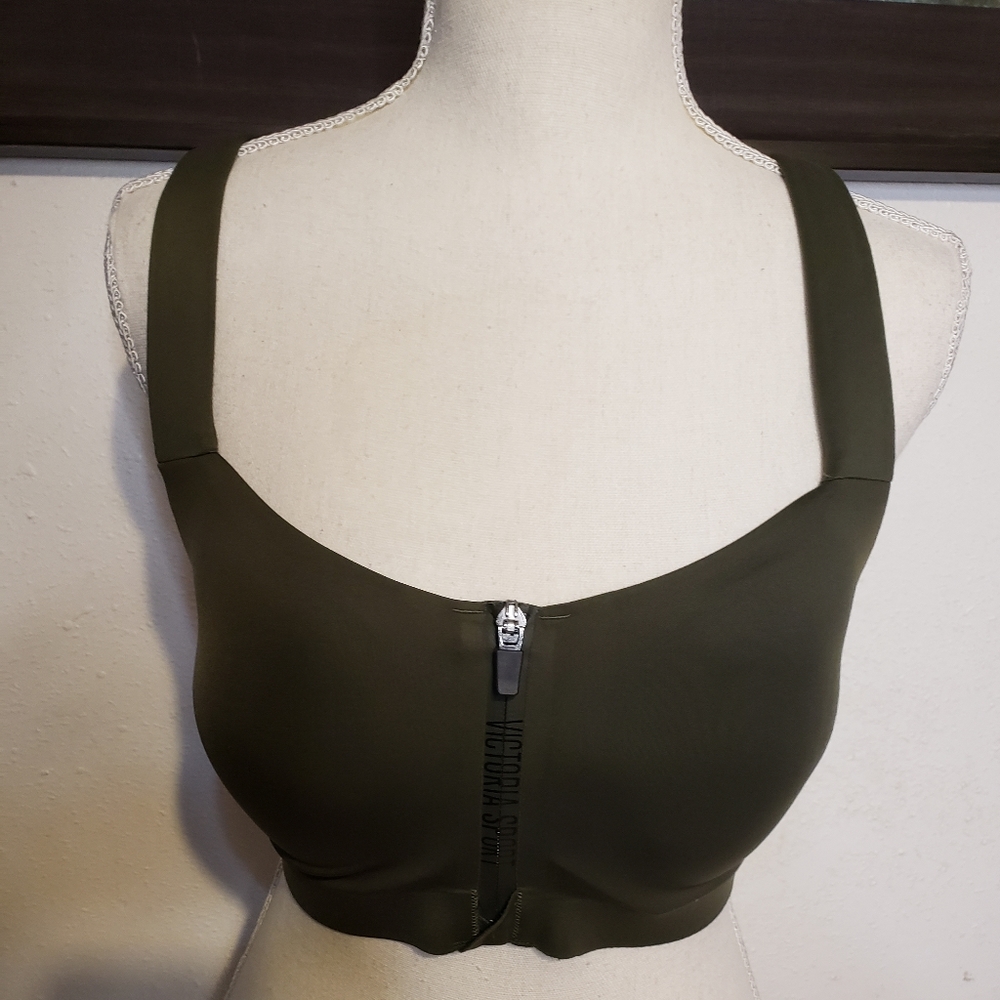 Victoria Secret Sports Bra 32E(DD) Olive Green